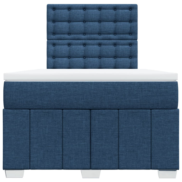 Pat box spring cu saltea, albastru, 120x200 cm, textil - WALTI WALTI