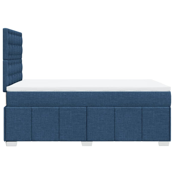 Pat box spring cu saltea, albastru, 120x200 cm, textil - WALTI WALTI