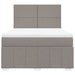 Pat box spring cu saltea, gri taupe, 140x200 cm, textil - WALTI WALTI