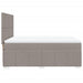 Pat box spring cu saltea, gri taupe, 140x200 cm, textil - WALTI WALTI