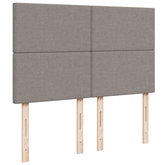 Pat box spring cu saltea, gri taupe, 140x200 cm, textil - WALTI WALTI