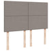 Pat box spring cu saltea, gri taupe, 140x200 cm, textil - WALTI WALTI