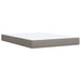 Pat box spring cu saltea, gri taupe, 140x200 cm, textil - WALTI WALTI