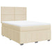 Pat box spring cu saltea, crem, 140x200 cm, textil - WALTI WALTI