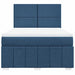 Pat box spring cu saltea, albastru, 140x200 cm, textil - WALTI WALTI