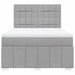 Pat box spring cu saltea, gri deschis, 140x190 cm, textil - WALTI WALTI
