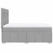 Pat box spring cu saltea, gri deschis, 140x190 cm, textil - WALTI WALTI