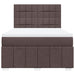 Pat box spring cu saltea, maro închis, 140x200 cm, textil - WALTI WALTI
