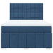 Pat box spring cu saltea, albastru, 140x200 cm, textil - WALTI WALTI