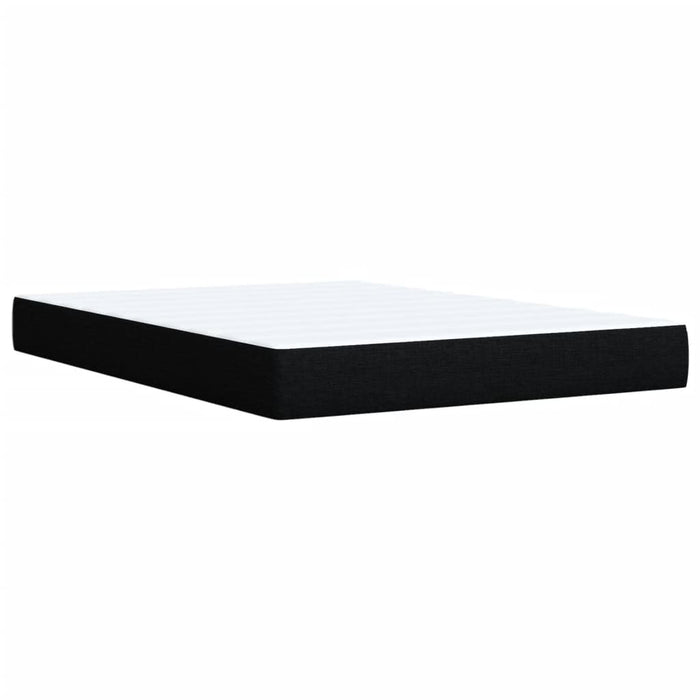 Pat box spring cu saltea, negru, 140x190 cm, textil WALTI