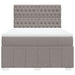 Pat box spring cu saltea, gri taupe, 140x200 cm, textil - WALTI WALTI