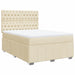 Pat box spring cu saltea, crem, 140x200 cm, textil - WALTI WALTI