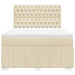 Pat box spring cu saltea, crem, 140x200 cm, textil - WALTI WALTI