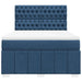 Pat box spring cu saltea, albastru, 140x200 cm, textil - WALTI WALTI