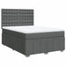 Pat box spring cu saltea, gri închis, 140x190 cm, textil - WALTI WALTI