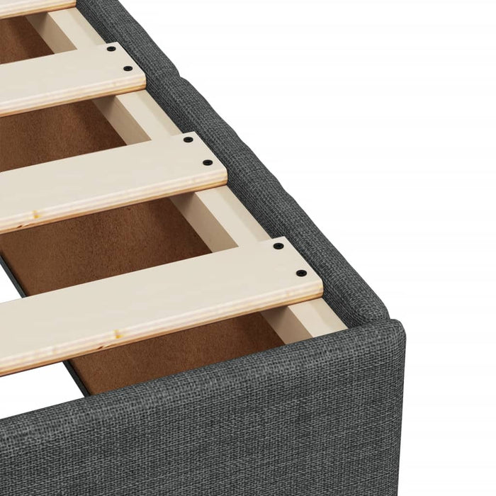 Pat box spring cu saltea, gri închis, 140x190 cm, textil - WALTI WALTI