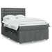 Pat box spring cu saltea, gri închis, 140x190 cm, textil - WALTI WALTI