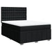 Pat box spring cu saltea, negru, 140x190 cm, textil - WALTI WALTI