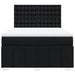 Pat box spring cu saltea, negru, 140x190 cm, textil - WALTI WALTI
