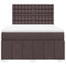Pat box spring cu saltea, maro închis, 140x200 cm, textil - WALTI WALTI