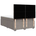 Pat box spring cu saltea, gri taupe, 140x200 cm, textil - WALTI WALTI