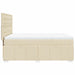 Pat box spring cu saltea, crem, 140x200 cm, textil - WALTI WALTI