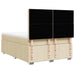 Pat box spring cu saltea, crem, 140x200 cm, textil - WALTI WALTI