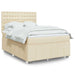 Pat box spring cu saltea, crem, 140x200 cm, textil - WALTI WALTI