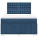 Pat box spring cu saltea, albastru, 140x200 cm, textil - WALTI WALTI