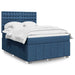 Pat box spring cu saltea, albastru, 140x200 cm, textil - WALTI WALTI