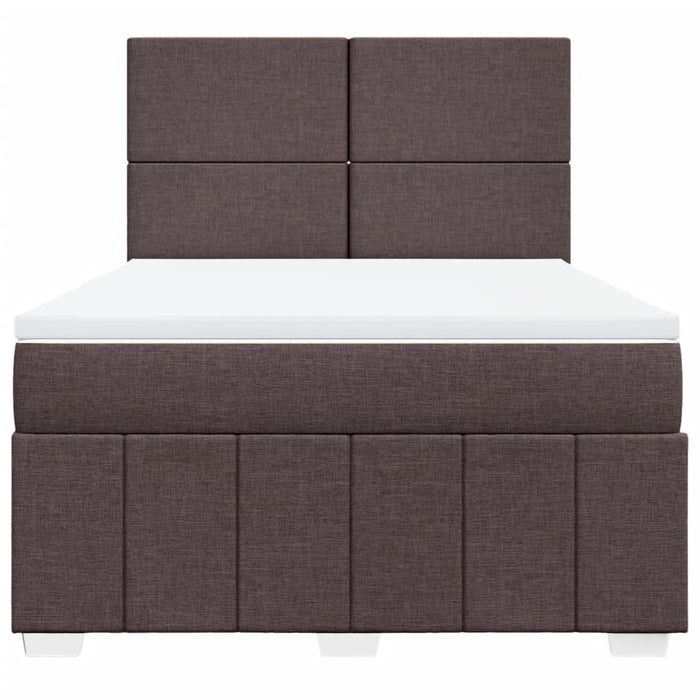 Pat continental cu saltea, maro închis, 140x200 cm, textil - WALTI WALTI
