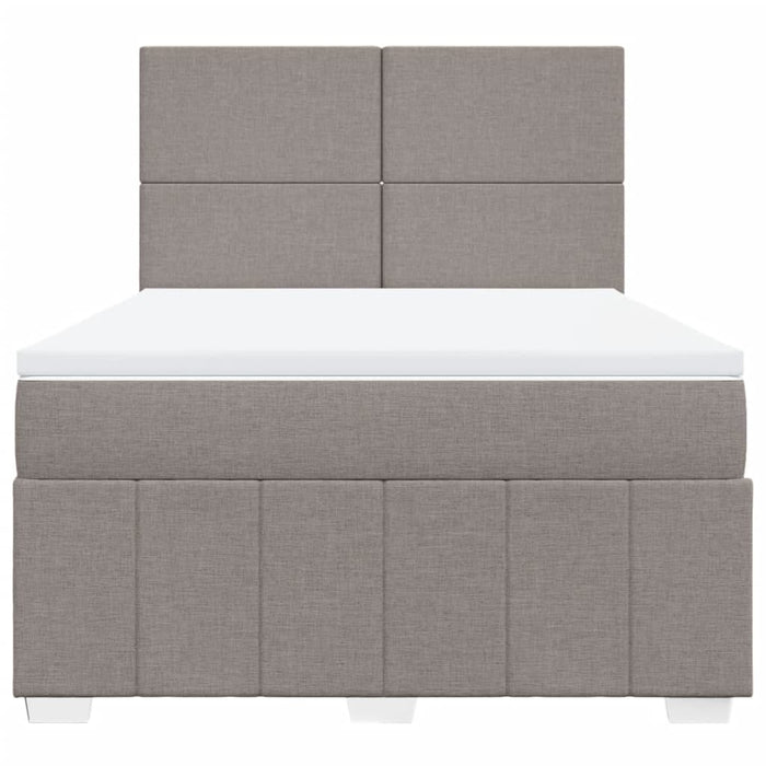 Pat continental cu saltea gri taupe 140x200 cm material textil - WALTI WALTI