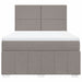 Pat continental cu saltea gri taupe 140x200 cm material textil - WALTI WALTI