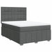 Pat box spring cu saltea, gri închis, 140x200 cm, textil - WALTI WALTI