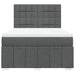 Pat box spring cu saltea, gri închis, 140x200 cm, textil - WALTI WALTI