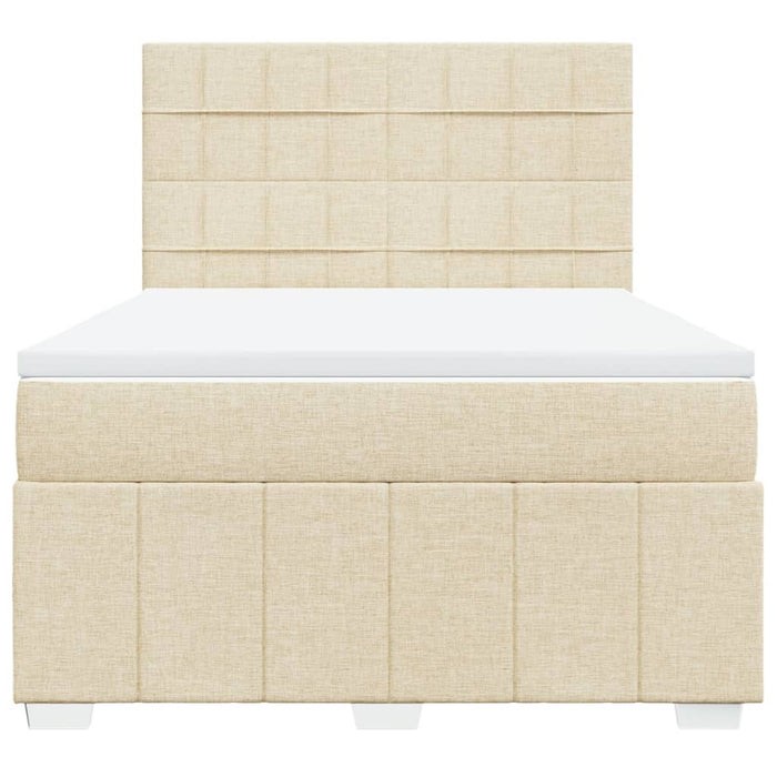 Pat continental cu saltea, crem, 140x200 cm, material textil - WALTI WALTI