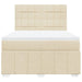 Pat continental cu saltea, crem, 140x200 cm, material textil - WALTI WALTI