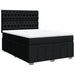 Pat box spring cu saltea, negru, 140x200 cm, textil - WALTI WALTI