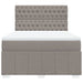 Pat continental cu saltea gri taupe 140x200 cm material textil - WALTI WALTI