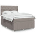 Pat continental cu saltea gri taupe 140x200 cm material textil - WALTI WALTI
