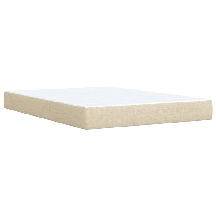 Pat continental cu saltea, crem, 140x200 cm, material textil WALTI