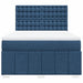 Pat continental cu saltea, albastru, 140x200cm, material textil - WALTI WALTI