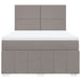 Pat box spring cu saltea, gri taupe, 160x200 cm material textil - WALTI WALTI