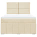 Pat box spring cu saltea, crem, 160x200 cm, material textil - WALTI WALTI