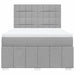 Pat continental cu saltea, gri deschis, 160x200 cm, textil - WALTI WALTI