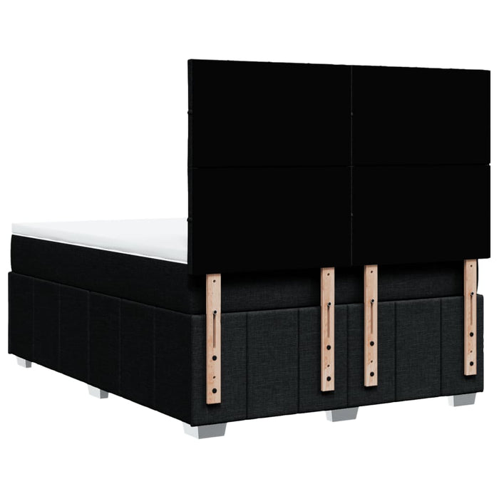 Pat box spring cu saltea, negru, 160x200 cm, textil - WALTI WALTI