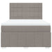 Pat box spring cu saltea, gri taupe, 160x200 cm material textil - WALTI WALTI