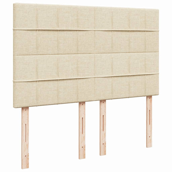 Pat box spring cu saltea, crem, 160x200 cm, material textil - WALTI WALTI