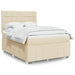 Pat box spring cu saltea, crem, 160x200 cm, material textil - WALTI WALTI