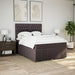 Pat box spring cu saltea, maro închis, 160x200 cm, textil - WALTI WALTI